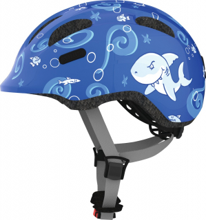ABUS kerékpáros gyerek sisak Smiley 2.0, In-Mold, blue sharky